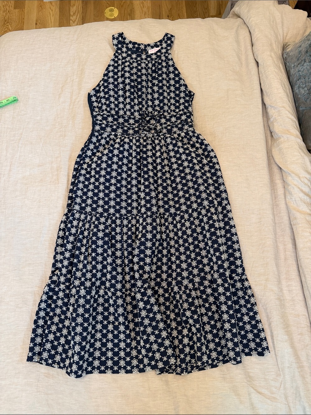 Navy Floral Halter Midi Dress perfect for any summer occasion